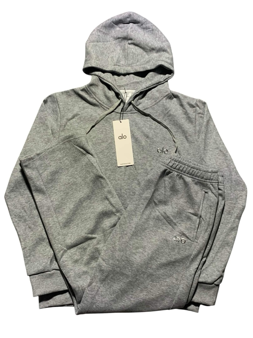 ALO Yoga Gray Hoodie & Jogger Set